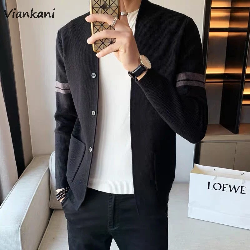 Men's Sweater Autumn Long Sleeve Casual Male Sweater Cardigan Spring Fashion Youth Simple Men Knitted Sweaters Coats
Men's Sweater Autumn Long Sleeve Casual Male Sweater Cardigan Spring Fashion Youth Simple Men Knitted Sweaters Coats