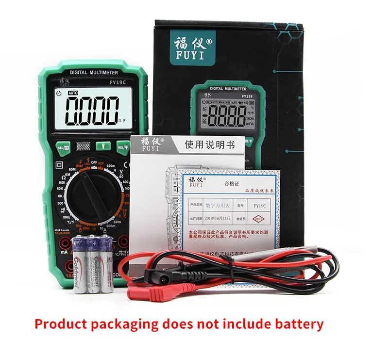 multi-function multimeter digital high precision electric universal table intelligent anti-burning capacitor meter 100MF
multi-function multimeter digital high precision electric universal table intelligent anti-burning capacitor meter 100MF