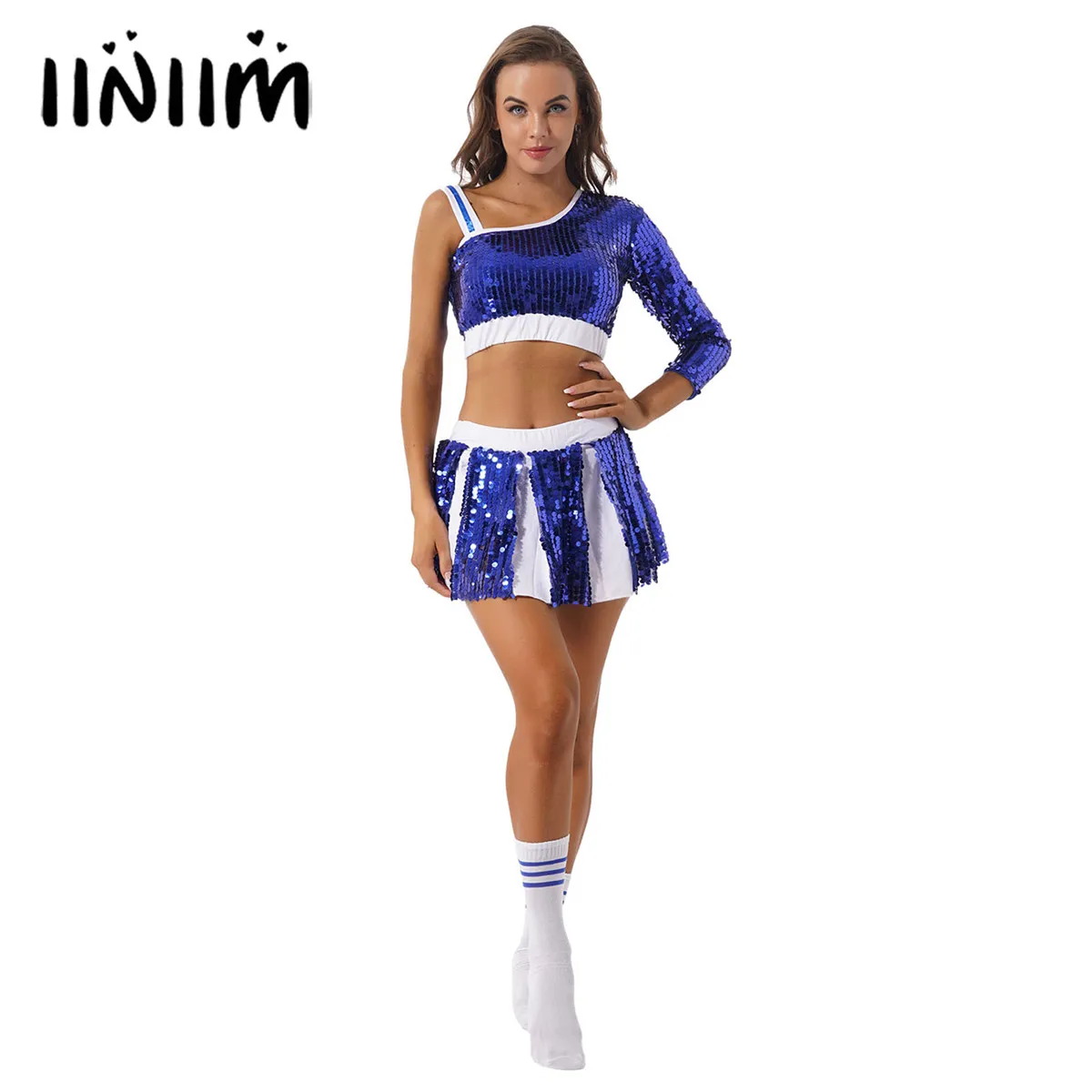 Женская школьная униформа для чирлидинга, костюм для косплея, блестящий короткий топ с длинным рукавом и блестками и плиссированная юбка, н...
Женская школьная униформа для чирлидинга, костюм для косплея, блестящий короткий топ с длинным рукавом и блестками и плиссированная юбка, н...