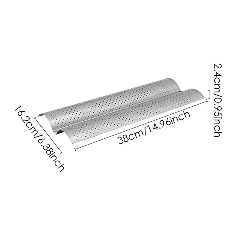 2 Waves French Bread Baking Tray Mold Loaf Tin Non-Stick Baguette Mould Cake Pan Baking Mould Waves Bread Baking Tool Wave Bake
2 Waves French Bread Baking Tray Mold Loaf Tin Non-Stick Baguette Mould Cake Pan Baking Mould Waves Bread Baking Tool Wave Bake