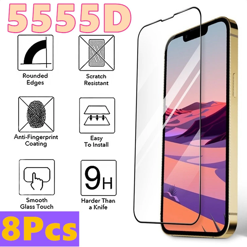 5555D Screen Protector Tempered Glass On the For iPhone 13 12 11 Pro Max Mini Full Cover For iPhone 7 8 Plus X XR XS MAX Glass
5555D Screen Protector Tempered Glass On the For iPhone 13 12 11 Pro Max Mini Full Cover For iPhone 7 8 Plus X XR XS MAX Glass