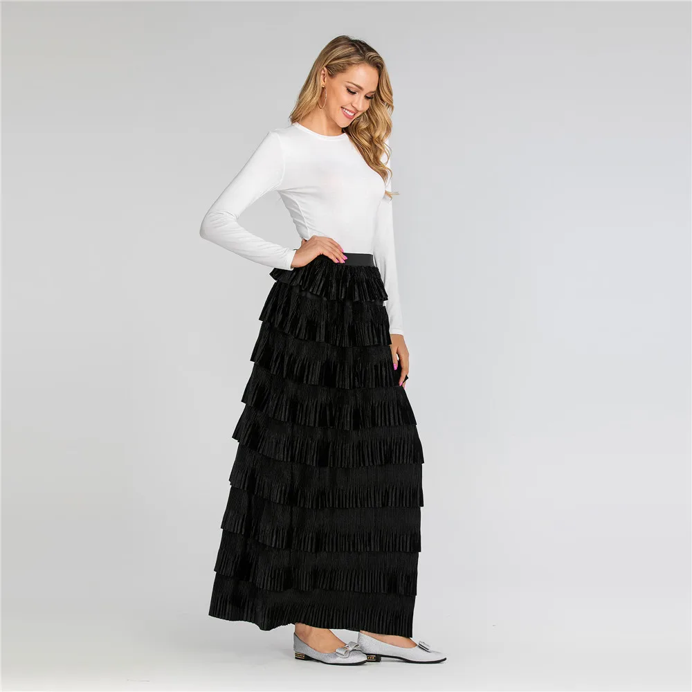 Fashion Multi-Color Patchwork Cakee Layered Maxi Long Skirt Abayas For Women Vestidos Jupe Femme Elegant Turkey Modest Dress
Fashion Multi-Color Patchwork Cakee Layered Maxi Long Skirt Abayas For Women Vestidos Jupe Femme Elegant Turkey Modest Dress