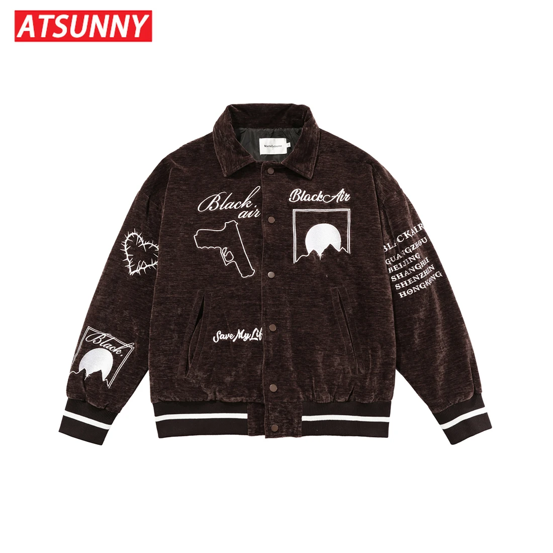 ATSUNNY Hip Hop Baseball Jacket Harajuku Retro Varsity Jacket Casual Mens cotton Jacket Fashion Coat Streetwear Tops windbreaker
ATSUNNY Hip Hop Baseball Jacket Harajuku Retro Varsity Jacket Casual Mens cotton Jacket Fashion Coat Streetwear Tops windbreaker