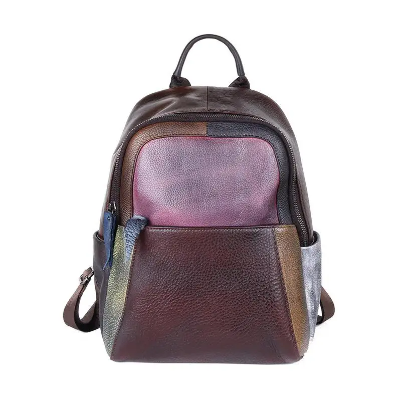 2022 New Genuine Leather Vintage Women Backpack Panelled Hand-wiping Random Color Mixing Large Capacity Travel Bags
2022 New Genuine Leather Vintage Women Backpack Panelled Hand-wiping Random Color Mixing Large Capacity Travel Bags
