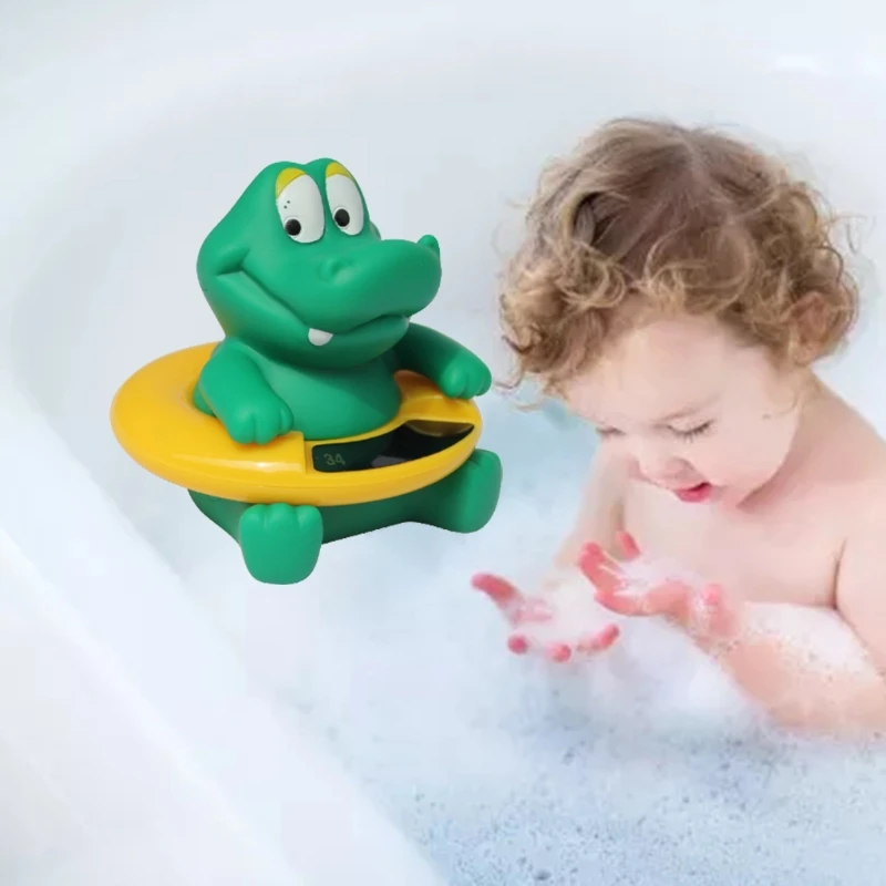 

Детский термометр для ванны, плавающая игрушка в форме животного, крокодил, точный ЖК-дисплей