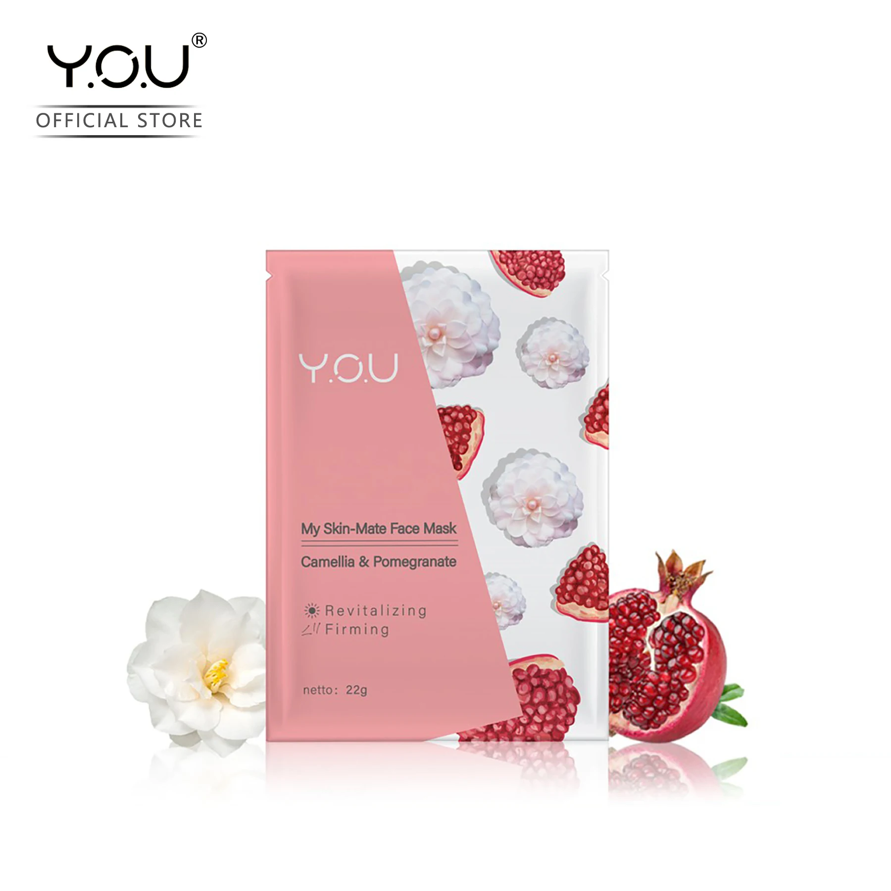 YOU My Skin-Mate Face Sheet Mask Healthy-infused 10 Mins Skin Hydrator Camellia Pomegranate Revitalizing Firm Fruit Plant Mask
YOU My Skin-Mate Face Sheet Mask Healthy-infused 10 Mins Skin Hydrator Camellia Pomegranate Revitalizing Firm Fruit Plant Mask