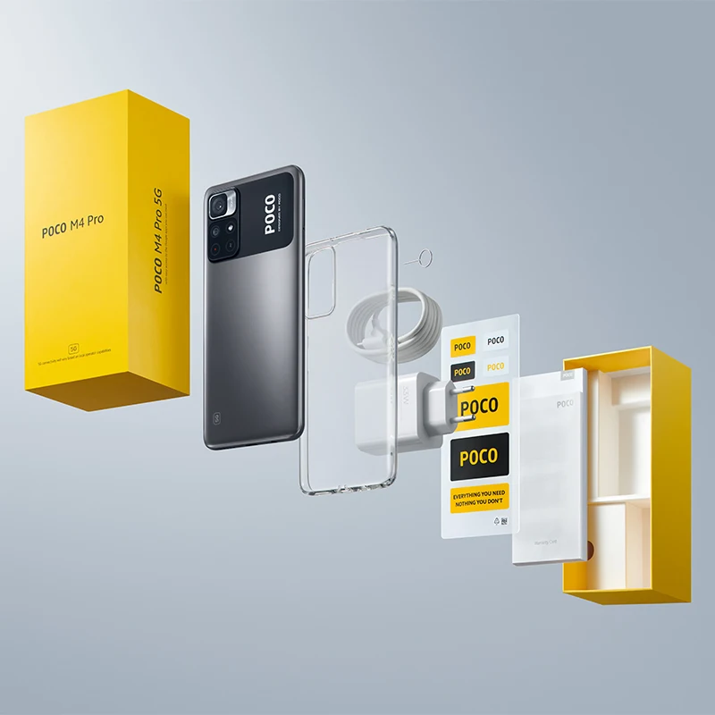 Смартфон глобальная версия POCO M4 Pro 4 Гб 64 Гб/6 ГБ 128 MTK Dimensity 810 дюйма FHD + Dot Display 33 Вт 50