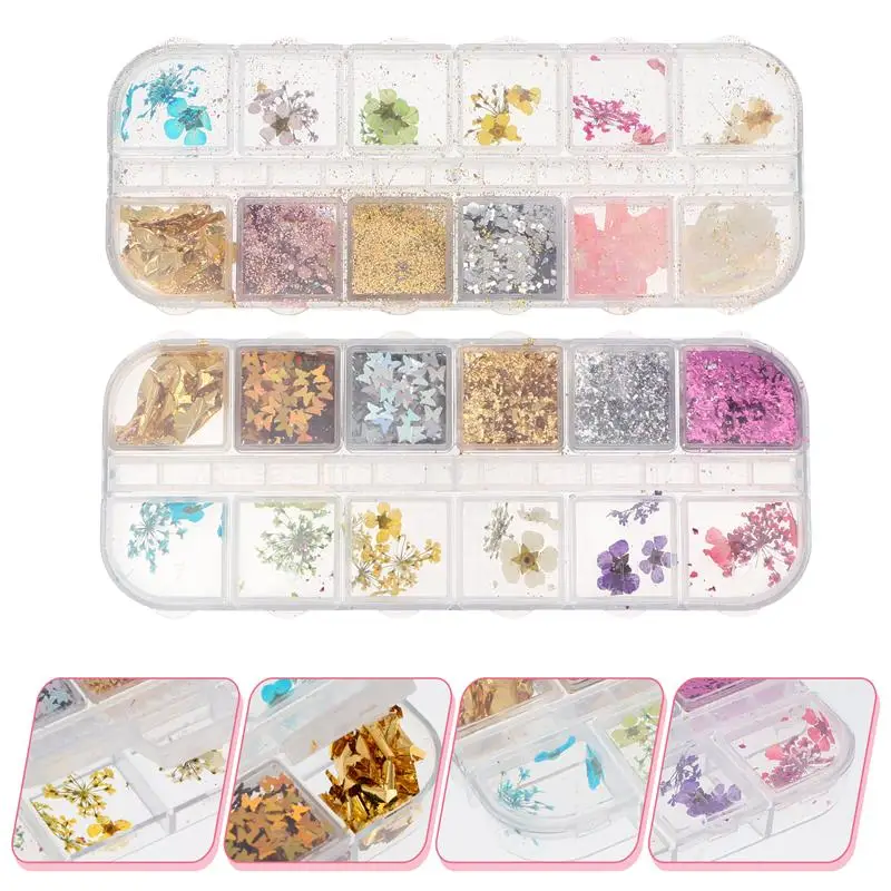 2 Boxes Nail Glitter Salon Portable DIY Decoration Nail Sequin Crafting Accessories
2 Boxes Nail Glitter Salon Portable DIY Decoration Nail Sequin Crafting Accessories