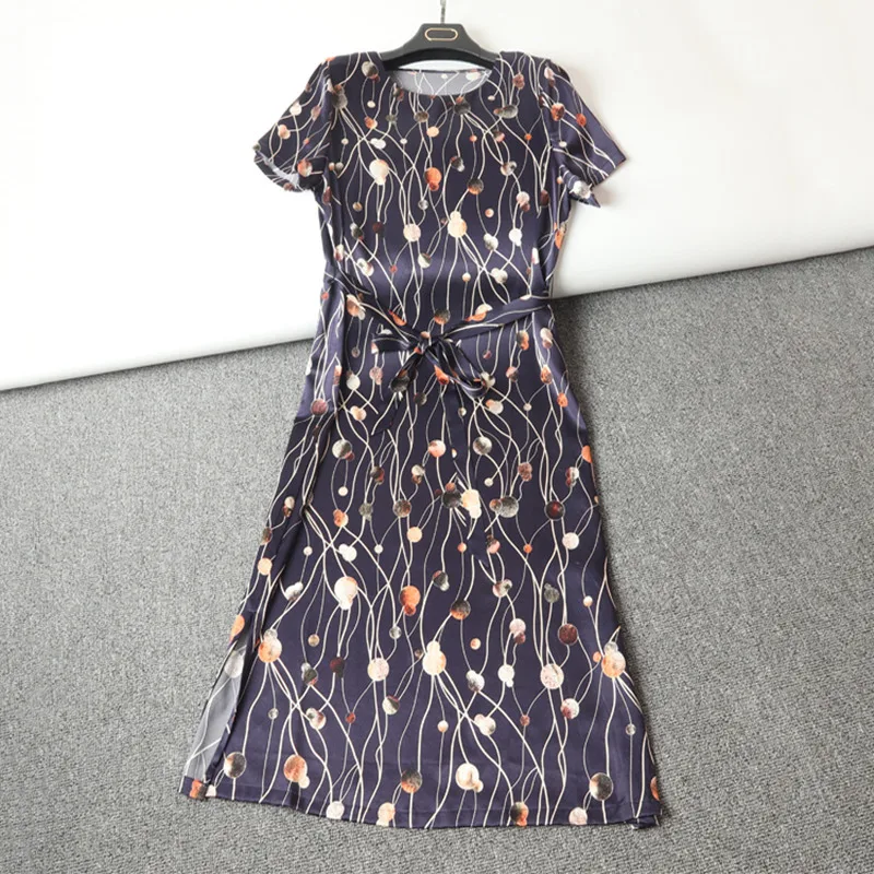 Birdsky, Summer 1PC 24MM Women Dress O neck short sleeve planet print waist cord 90% natural Mulberry Silk 10% Spandex . S-202
Birdsky, Summer 1PC 24MM Women Dress O neck short sleeve planet print waist cord 90% natural Mulberry Silk 10% Spandex . S-202