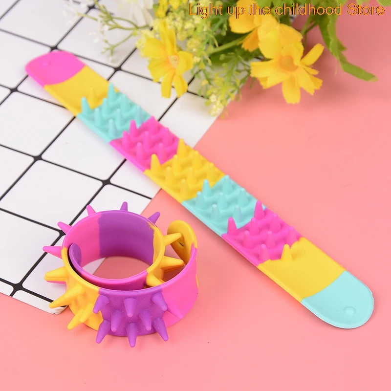 Anti Stress Toy Spike Fidget Bracelet Kids Party Favor Sensory Toy Spiky Slap Bracelet Antistress For Autism ADHD Anxiety
Anti Stress Toy Spike Fidget Bracelet Kids Party Favor Sensory Toy Spiky Slap Bracelet Antistress For Autism ADHD Anxiety