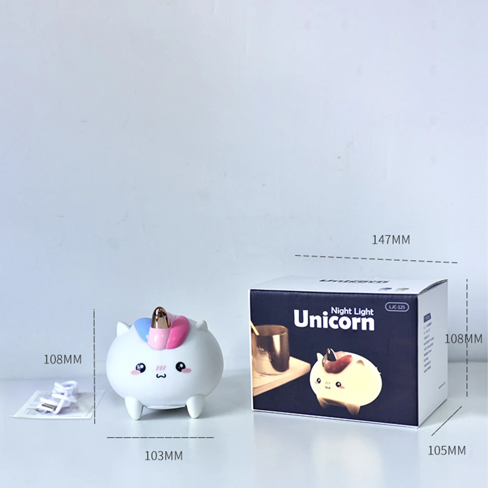 Cute Animal Unicorn Silicone Soft LED Night Light USB Rechargeable Bedroom Beside Children's Night Light For Christmas Gift
Cute Animal Unicorn Silicone Soft LED Night Light USB Rechargeable Bedroom Beside Children's Night Light For Christmas Gift