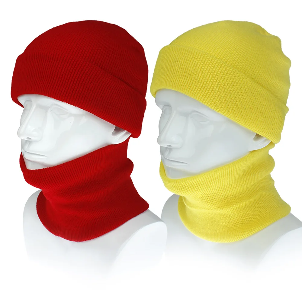 New Autumn Winter Hat and Scarf Set Women Men Outdoor Warm Caps Solid Fluorescent Color Knitted Wollen Beanie
New Autumn Winter Hat and Scarf Set Women Men Outdoor Warm Caps Solid Fluorescent Color Knitted Wollen Beanie