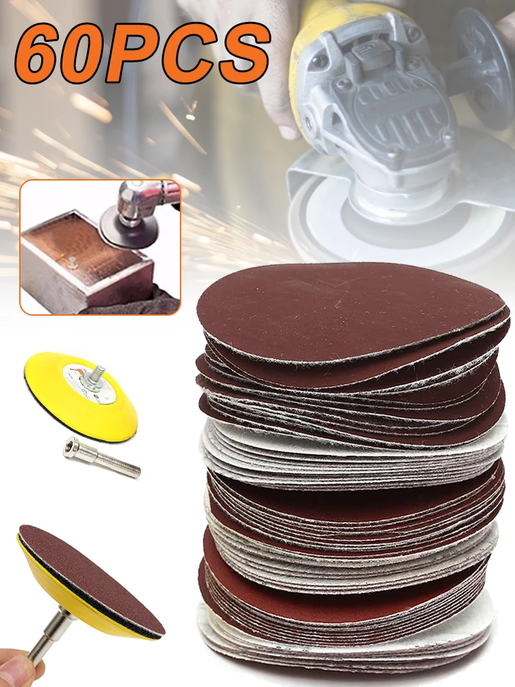 60pcs Wet Dry Sandpaper Assortment 100-2000 Grit Sander Disc 3 Inch Sanding Disc Pad for Drill Grinder Rotary Tool
60pcs Wet Dry Sandpaper Assortment 100-2000 Grit Sander Disc 3 Inch Sanding Disc Pad for Drill Grinder Rotary Tool