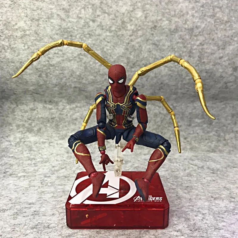 16.5cm Disney Marvel Comics The Avengers SHF Spiderman Iron Spider PVC Action Figures Model Dolls Toys Kids Birthday Gifts
16.5cm Disney Marvel Comics The Avengers SHF Spiderman Iron Spider PVC Action Figures Model Dolls Toys Kids Birthday Gifts
