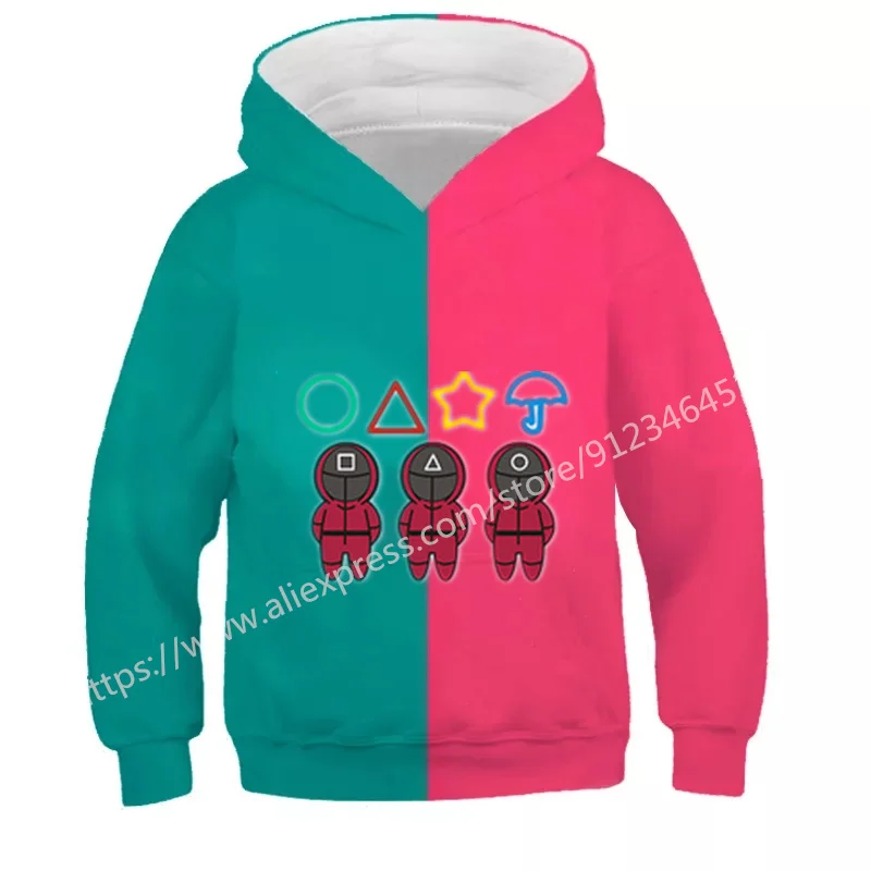 New Squid Game cosplay Costume For Kids Round Six Boys Hoodie Baby Clothing Jogging 3D Sweatshirt 2-12Age Girls Christmas Gift 
New Squid Game cosplay Costume For Kids Round Six Boys Hoodie Baby Clothing Jogging 3D Sweatshirt 2-12Age Girls Christmas Gift