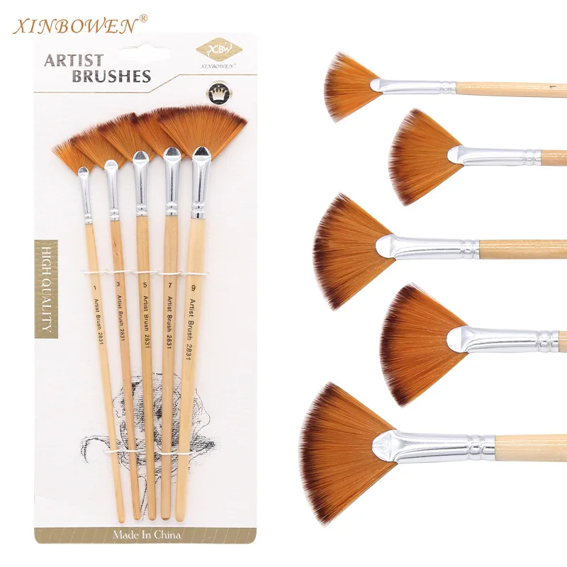 Fan shaped Watercolor Paint Brushs Set for School Nylon Hair Gouache Painting Drawing Brush Makeup 5Pcs/set
Fan shaped Watercolor Paint Brushs Set for School Nylon Hair Gouache Painting Drawing Brush Makeup 5Pcs/set
