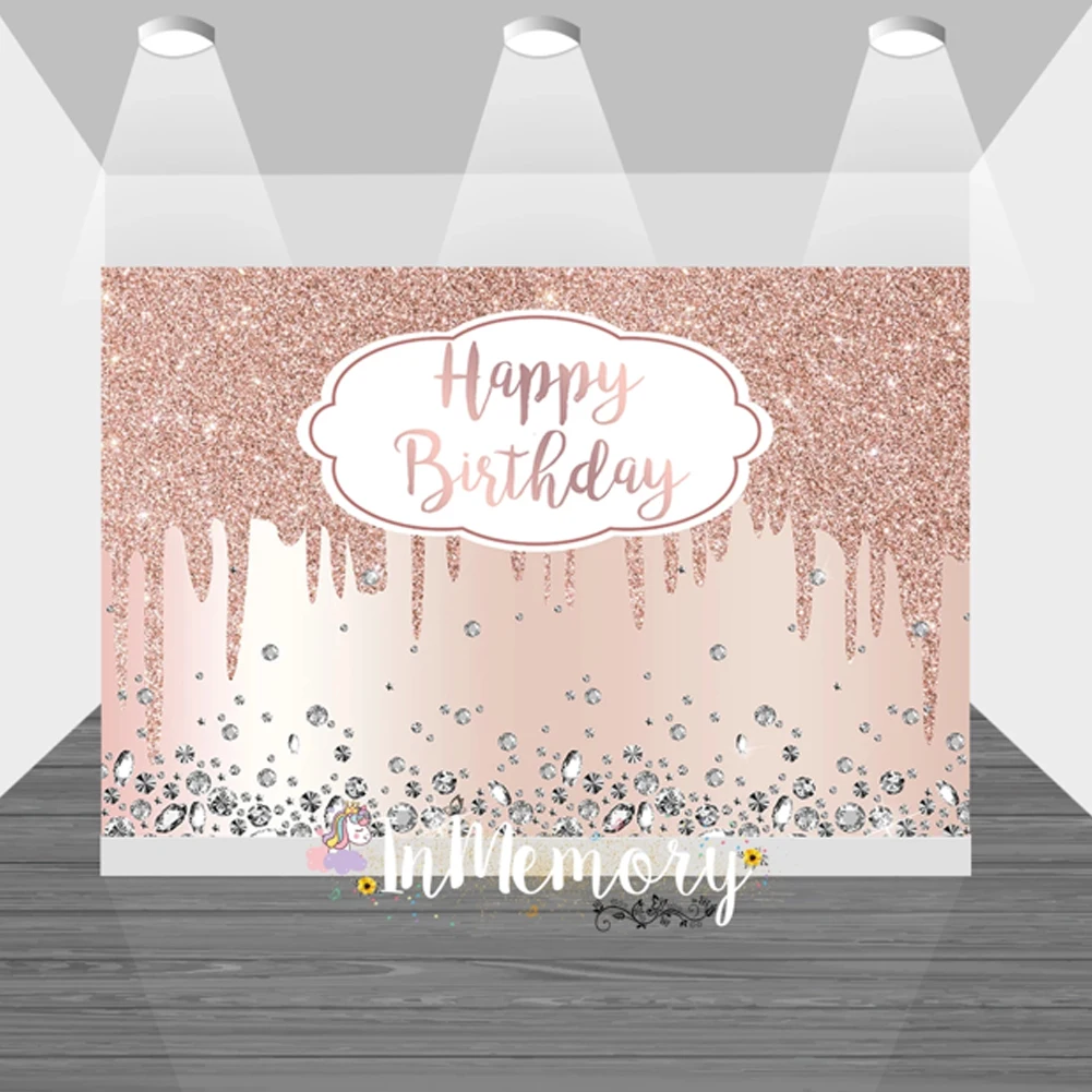 Glitter Pink Rose Gold Happy Birthday Party Decor Photo Background Custom Diamond Adult Birthday Backdrop for Photo StudioNEW
Glitter Pink Rose Gold Happy Birthday Party Decor Photo Background Custom Diamond Adult Birthday Backdrop for Photo StudioNEW