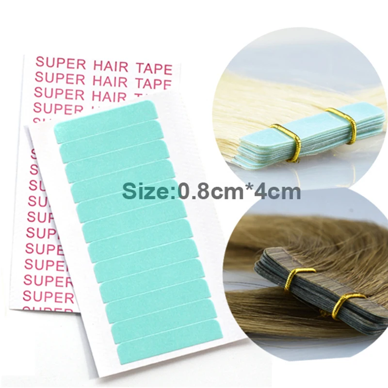 Pre-ready Double Sided Tape Tabs Super For Skin Weft Human Remy Hair Extensions No-Shine | Шиньоны и парики