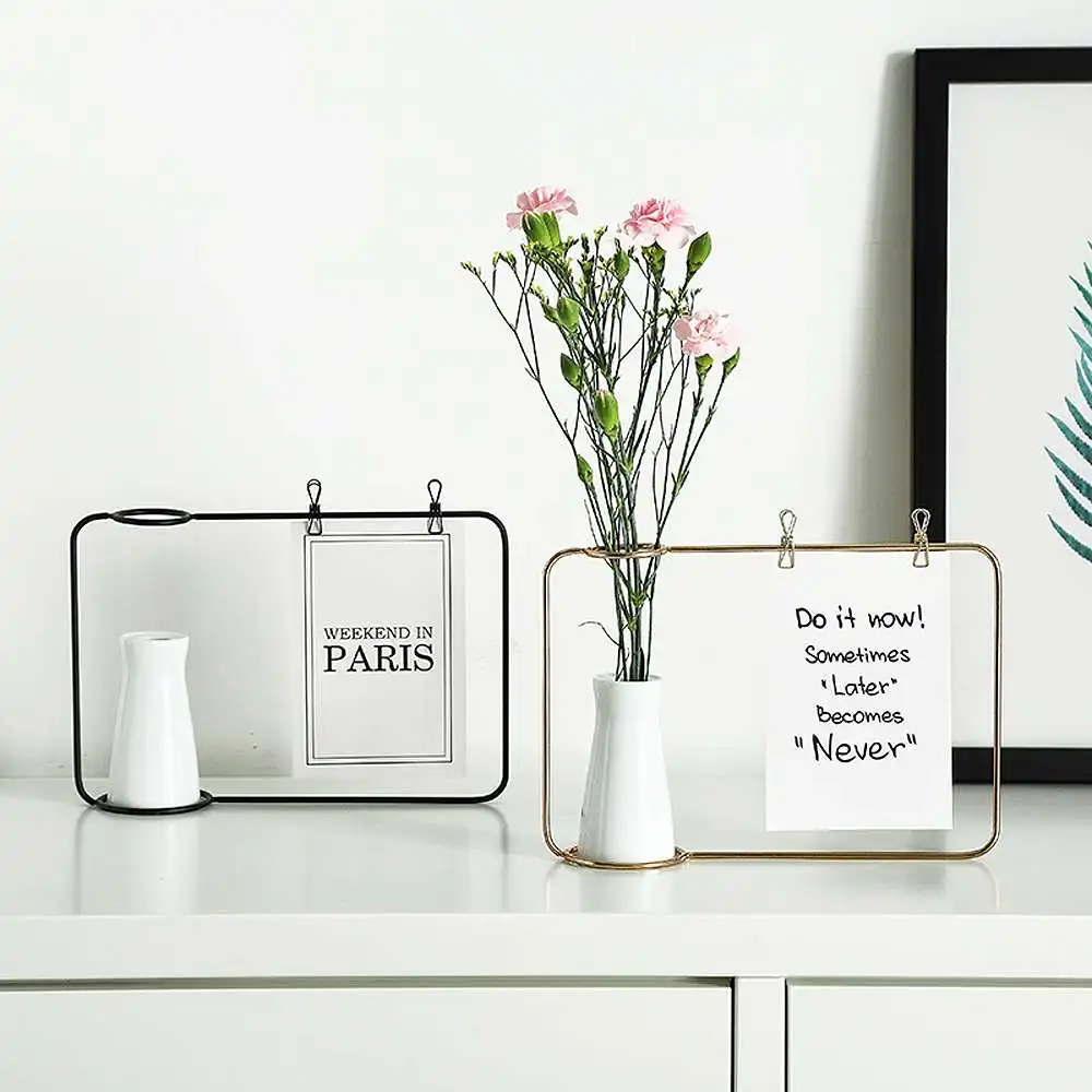 Gold Metal Wire Frame With White Ceramic Vase Postcard Note Rack Flower Plant Vase For Bedroom Living Room Home Decor
Gold Metal Wire Frame With White Ceramic Vase Postcard Note Rack Flower Plant Vase For Bedroom Living Room Home Decor