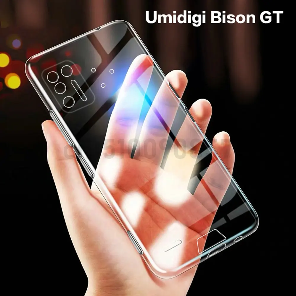 Чехол Umidigi Bison Pro ультратонкий кристально чистый амортизирующий Мягкий чехол из