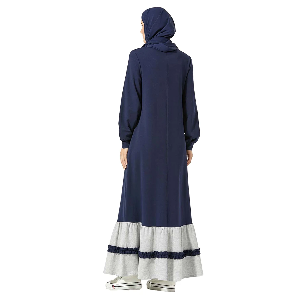 Ramadan Sweatshirt Abaya Muslim Women Long Sleeve Sport Dress Robes Jilbab Kaftan Arab Islamic Prayer Clothing Casual Gown New |