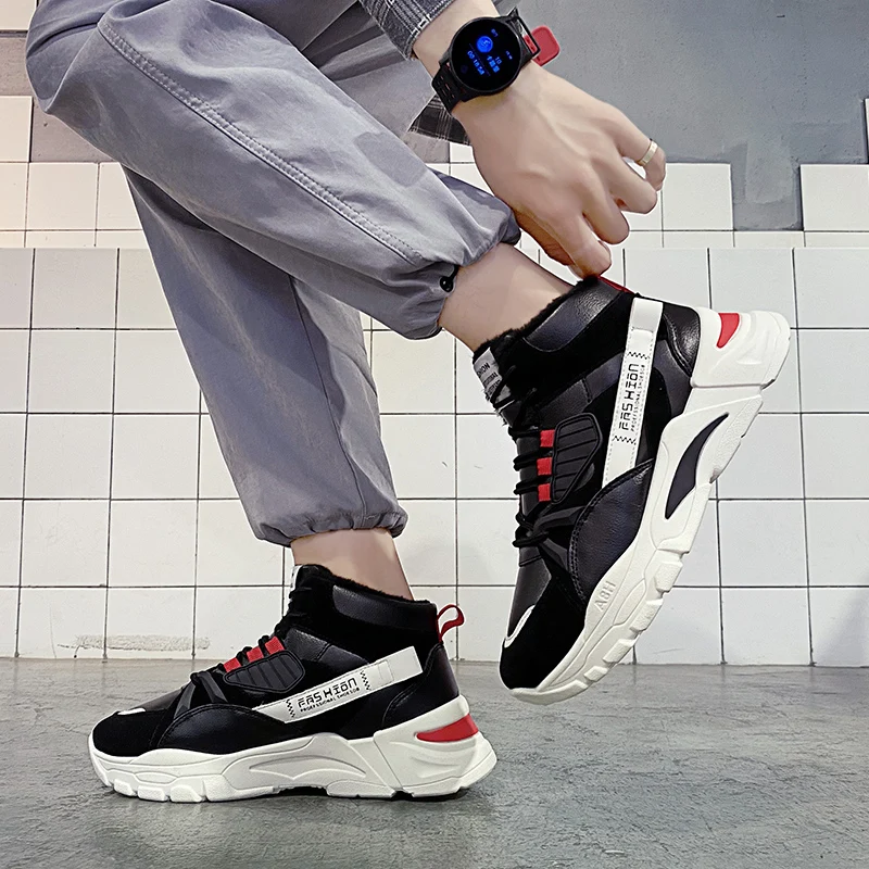 Winter Snow High top to keep warm Boots Plus Velvet Warm Non-slip Running Shoes Men Outdoor Sport Man Brand Sneaker Cotton Shoes
Winter Snow High top to keep warm Boots Plus Velvet Warm Non-slip Running Shoes Men Outdoor Sport Man Brand Sneaker Cotton Shoes