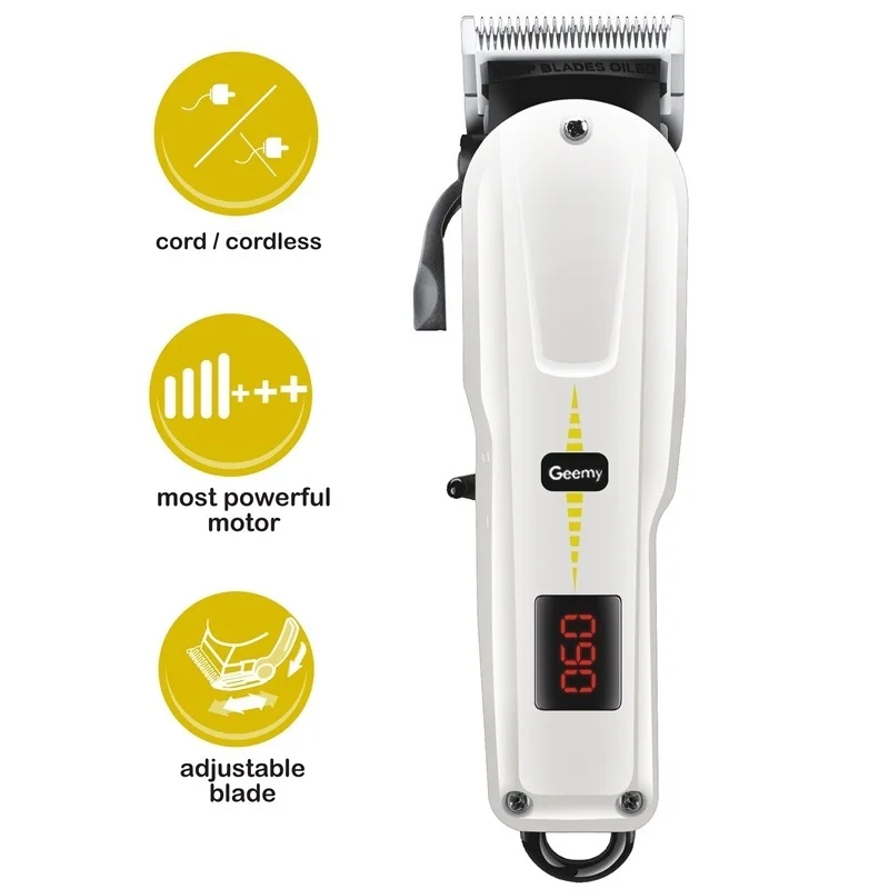 barber adjustable hair clipper professional rechargeable tapering blending fading hair trimmer men compatible with wahl blade 
barber adjustable hair clipper professional rechargeable tapering blending fading hair trimmer men compatible with wahl blade