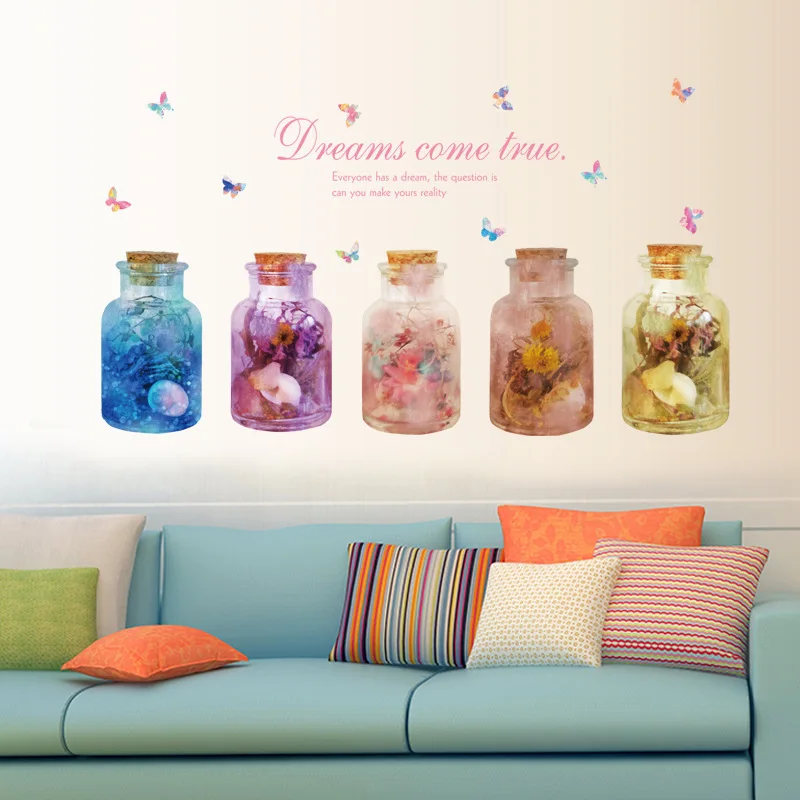 3D Fantasy Glass Bottle Wall Sticker Living Room Bedroom Wall Decoration Art Mural Home Decoration Accessories
3D Fantasy Glass Bottle Wall Sticker Living Room Bedroom Wall Decoration Art Mural Home Decoration Accessories