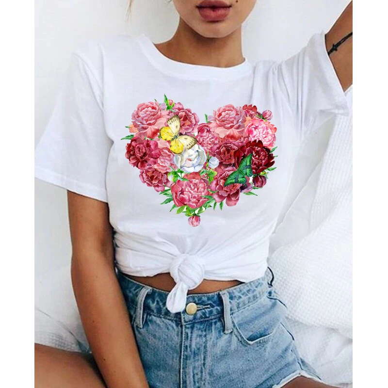 Funny Tshirt Love Flower Tshirt T Shirt Female Summer Casual Tee Shirt Girl's O-Neck T-shirts Tops Women Fashion Cartoon Tees
Funny Tshirt Love Flower Tshirt T Shirt Female Summer Casual Tee Shirt Girl's O-Neck T-shirts Tops Women Fashion Cartoon Tees