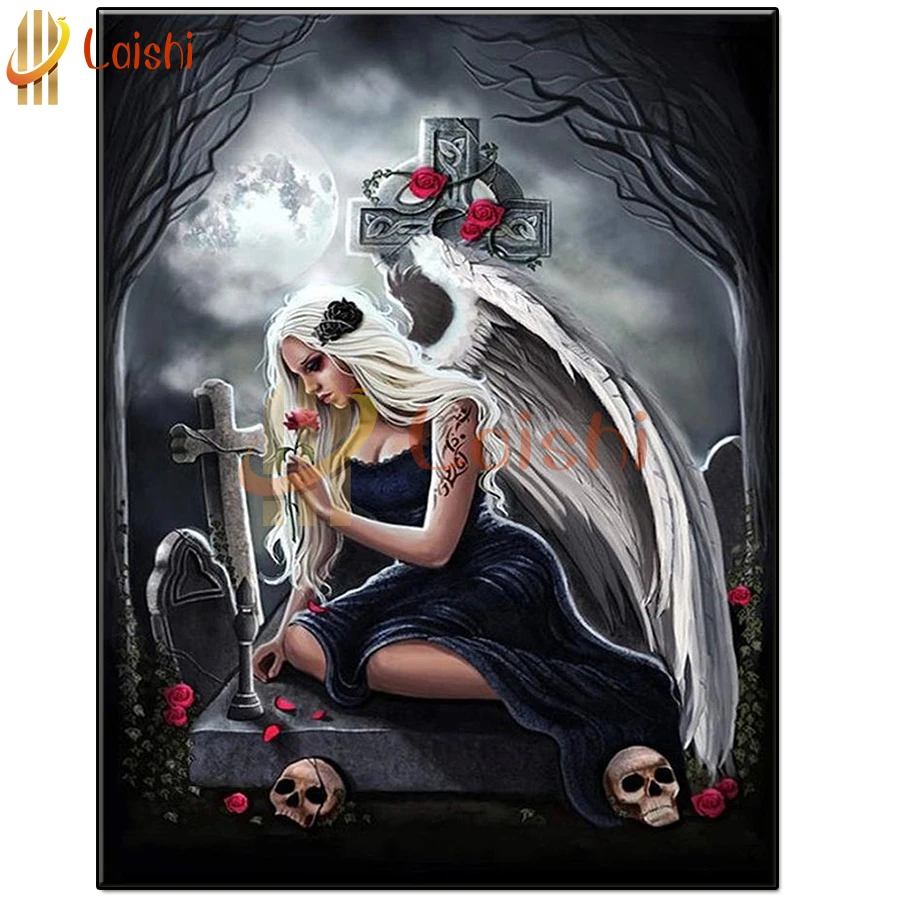 Full round diamond embroidery Angels, skulls, crosses, dark diamond painting 5D square by hand 3d gift picture room decoration
Full round diamond embroidery Angels, skulls, crosses, dark diamond painting 5D square by hand 3d gift picture room decoration