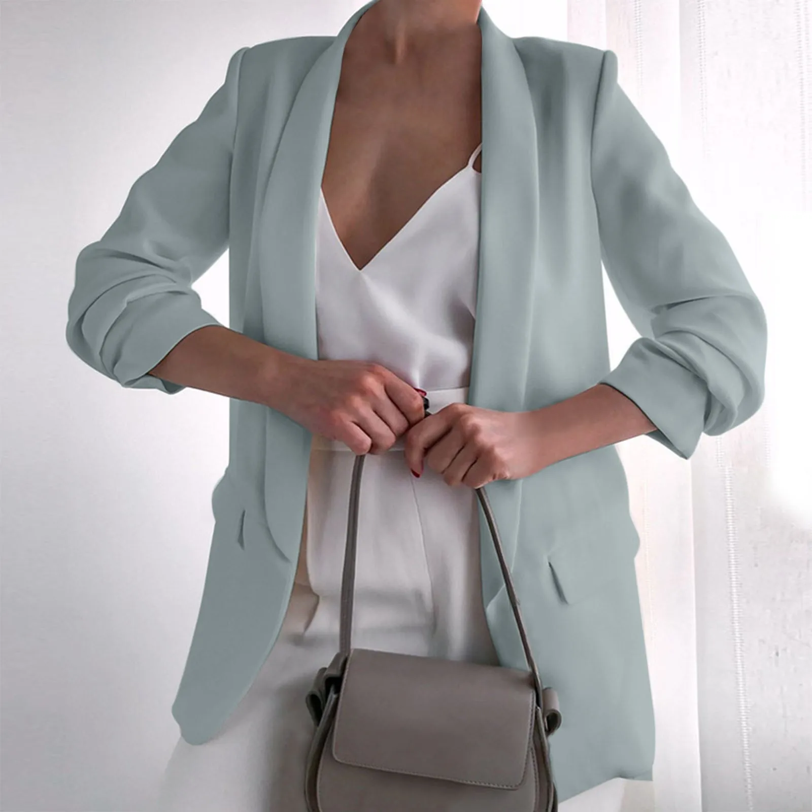 JAYCOSIN Fashion Women's OL Cardigan Suit Commuting Style Thin Jackets With Pocket Solid Color Lapel Slim Fit Coat Loose Tops
JAYCOSIN Fashion Women's OL Cardigan Suit Commuting Style Thin Jackets With Pocket Solid Color Lapel Slim Fit Coat Loose Tops