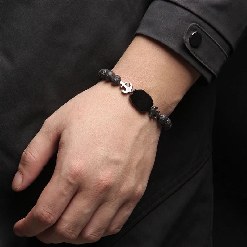 Buddhism Life Tree Anchor Charm Bracelet Men 8 mm Non-magnetic Hematite Beads Bangle Handmade Couple Jewelry Black Pulsera Women
Buddhism Life Tree Anchor Charm Bracelet Men 8 mm Non-magnetic Hematite Beads Bangle Handmade Couple Jewelry Black Pulsera Women