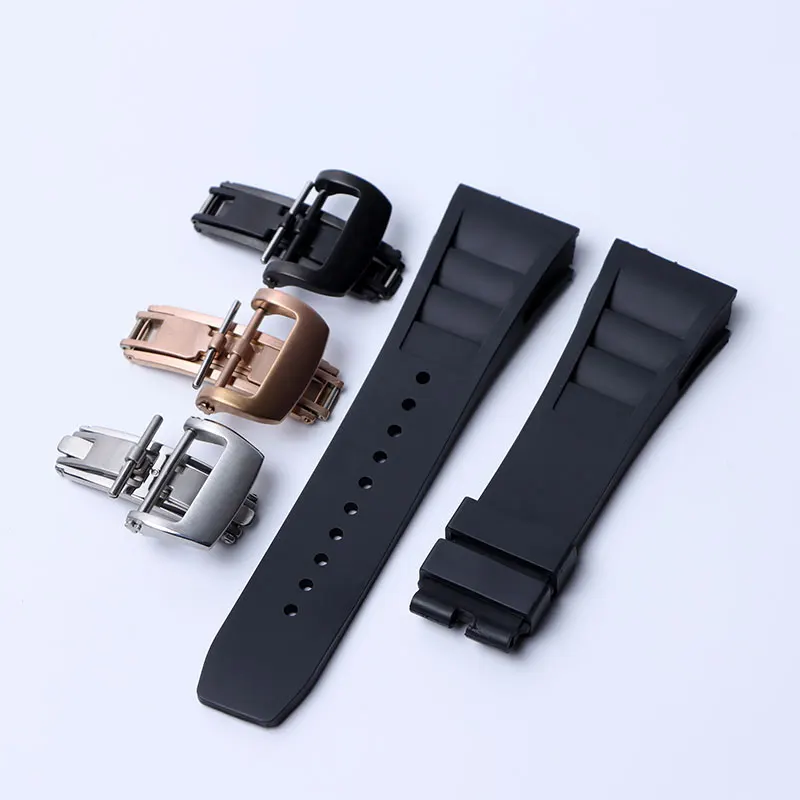 Top quality Imported nature soft silicone rubber Black watchband watch band for mille strap for RM strap -011 for Richard strap
Top quality Imported nature soft silicone rubber Black watchband watch band for mille strap for RM strap -011 for Richard strap