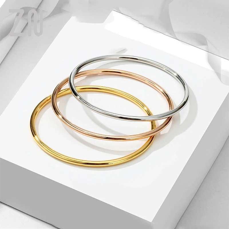 ZN Fashion 3MM Titanium Steel Bracelet For Women Charm Bangle Bracelets Jewelry For Women Love Wedding Gifts No Fade
ZN Fashion 3MM Titanium Steel Bracelet For Women Charm Bangle Bracelets Jewelry For Women Love Wedding Gifts No Fade