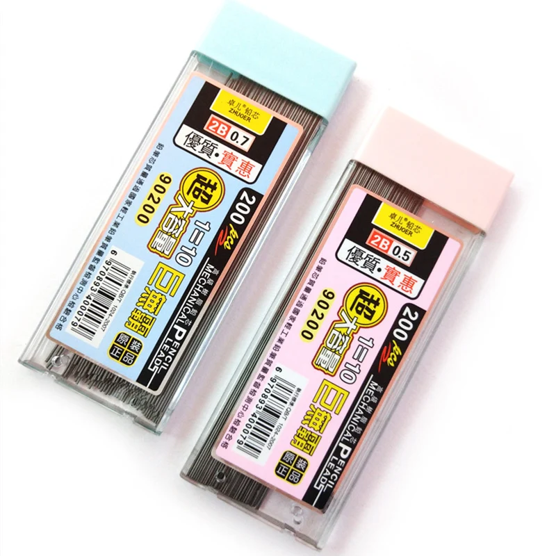 200/Pcs 0.5/0.7mm Graphite Lead 2B Mechanical Pencil Replace Lead Pencil Refill Erasable Smooth Writing Drawing Stationery
200/Pcs 0.5/0.7mm Graphite Lead 2B Mechanical Pencil Replace Lead Pencil Refill Erasable Smooth Writing Drawing Stationery