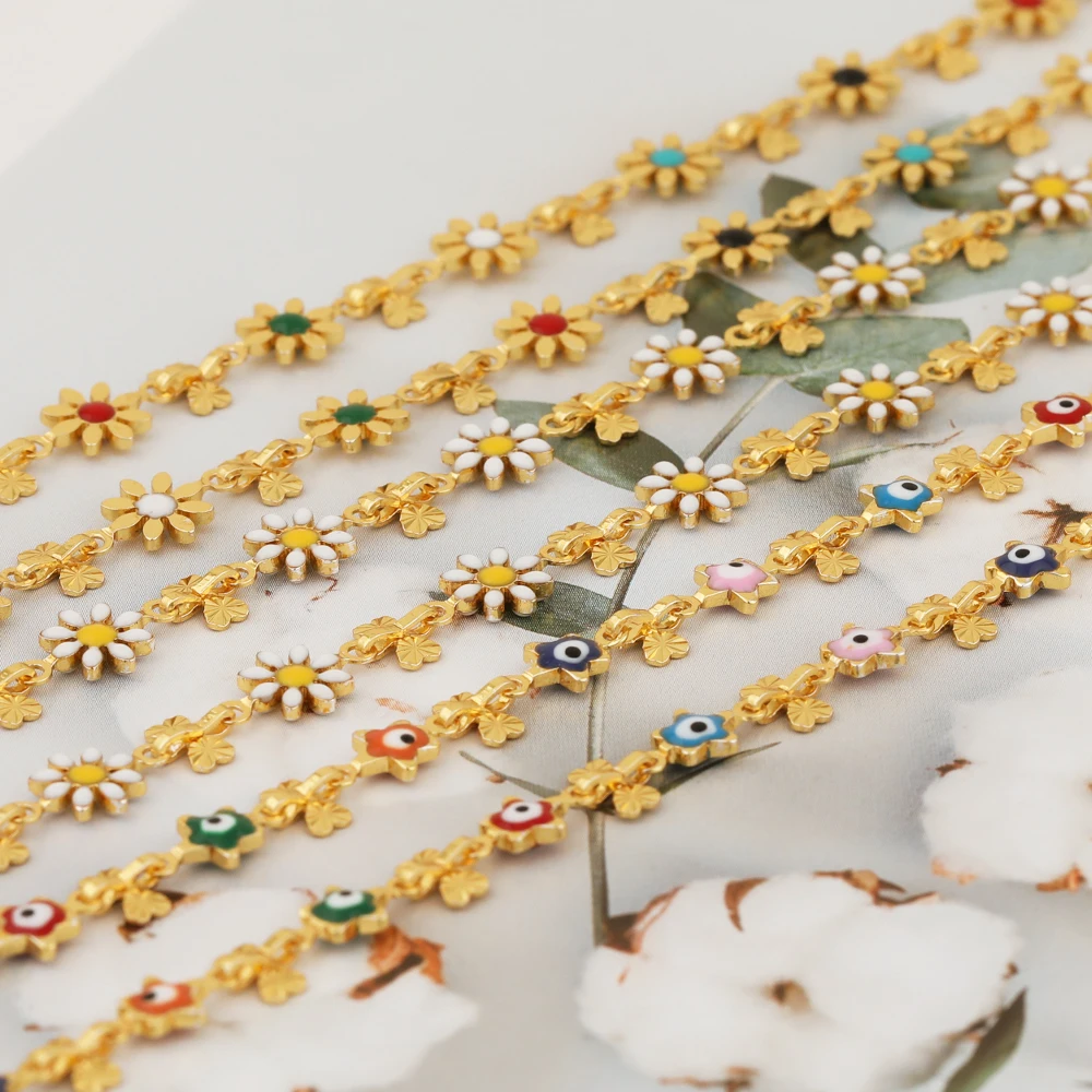 HAOSAW 1M/Lot Jewelry Accessories/Flower Shape/Bracelets Parts/Copper Chain/Hand Made/Multi Colour/Jewelry Findings & Components
HAOSAW 1M/Lot Jewelry Accessories/Flower Shape/Bracelets Parts/Copper Chain/Hand Made/Multi Colour/Jewelry Findings & Components