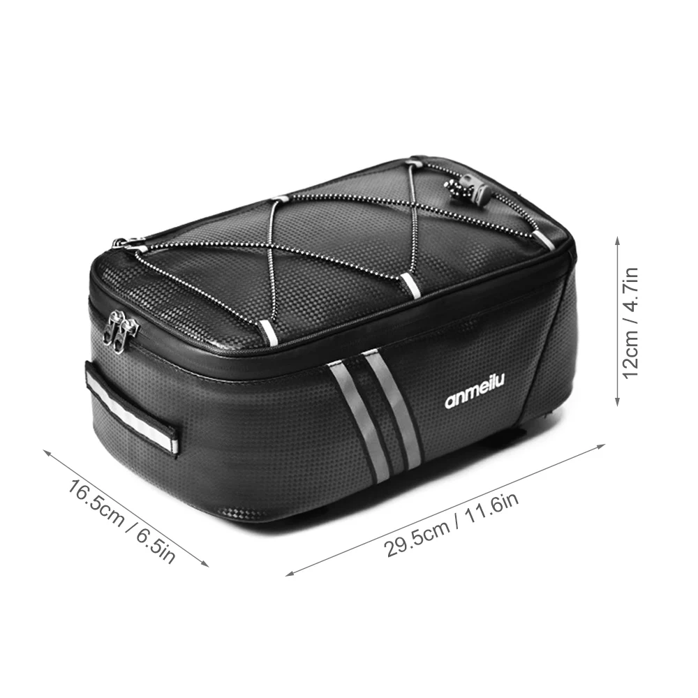 8L Bike Trunk Bag Bicycle Rear Bag Water Resistant Bike Rack Bag with Waterproof Rain Cover
8L Bike Trunk Bag Bicycle Rear Bag Water Resistant Bike Rack Bag with Waterproof Rain Cover
