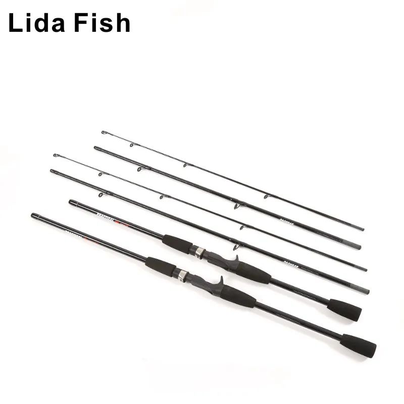 Трехсекционная Удочка бренда LidaFish 1 8 м/2 м с прямой ручкой разные варианты черная