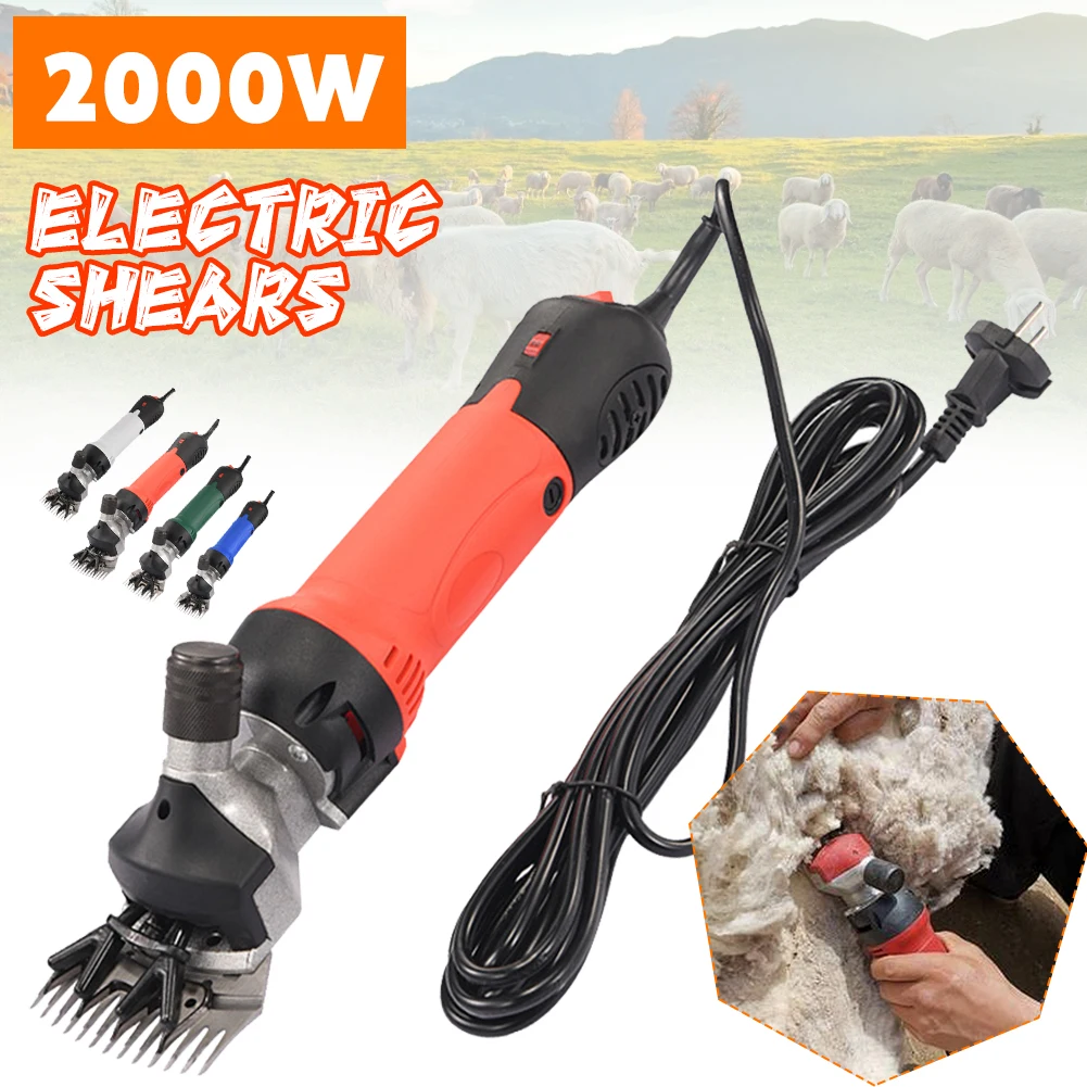 2000W Electric Sheep Goat Shearing Machine 6 Gears Speed Clipper Farm Shears Cutter Wool Scissor Cut Machine Animal Shearing
2000W Electric Sheep Goat Shearing Machine 6 Gears Speed Clipper Farm Shears Cutter Wool Scissor Cut Machine Animal Shearing
