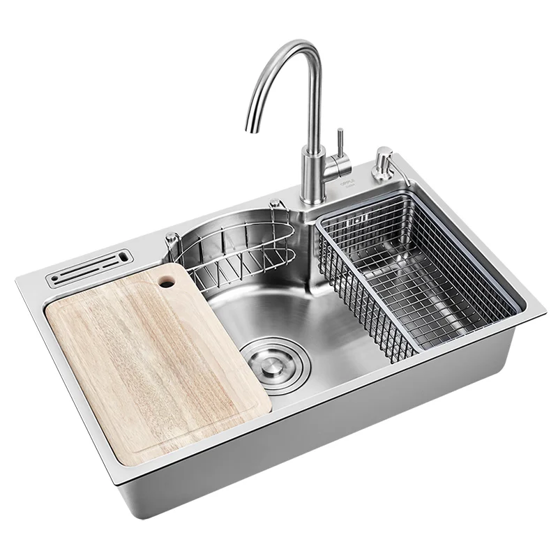 Multi Function Kitchen Sink Single Bowl Above Counter Or Udermount Sinks Stainless Steel 1.2 Mm Thickness Brushed Sinks Kitchen
Multi Function Kitchen Sink Single Bowl Above Counter Or Udermount Sinks Stainless Steel 1.2 Mm Thickness Brushed Sinks Kitchen