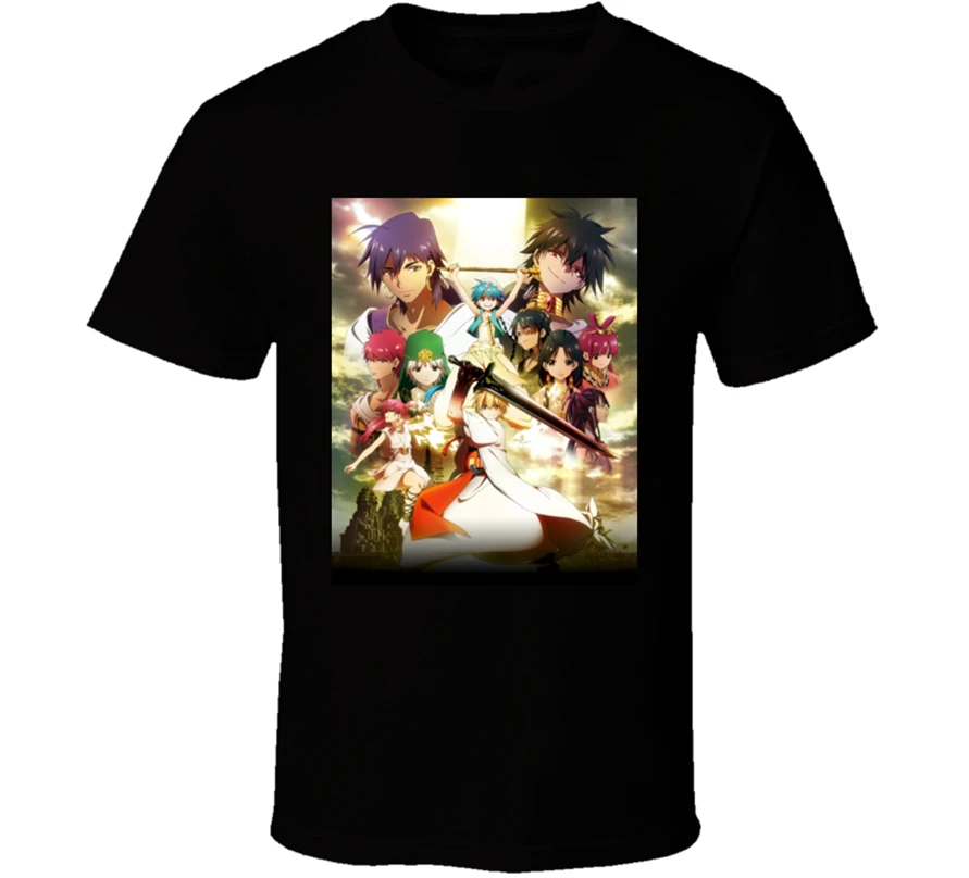 Новая футболка Magi The labyrth Of Magic аниме ТВ шоу мужская одежда размер S 2Xl стильная на