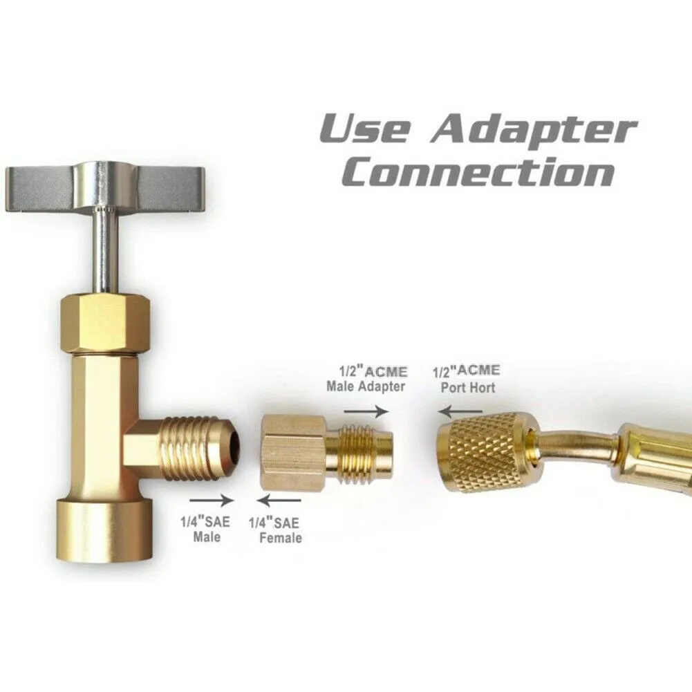 Tap Valver134a Refrigerant Brass Tap Can Dispensing Valve Bottle Opener 1/2\\\\\\\" ACME Thread R134A Refrigerant Bottle Can Tap
Tap Valver134a Refrigerant Brass Tap Can Dispensing Valve Bottle Opener 1/2\\\\\\\" ACME Thread R134A Refrigerant Bottle Can Tap