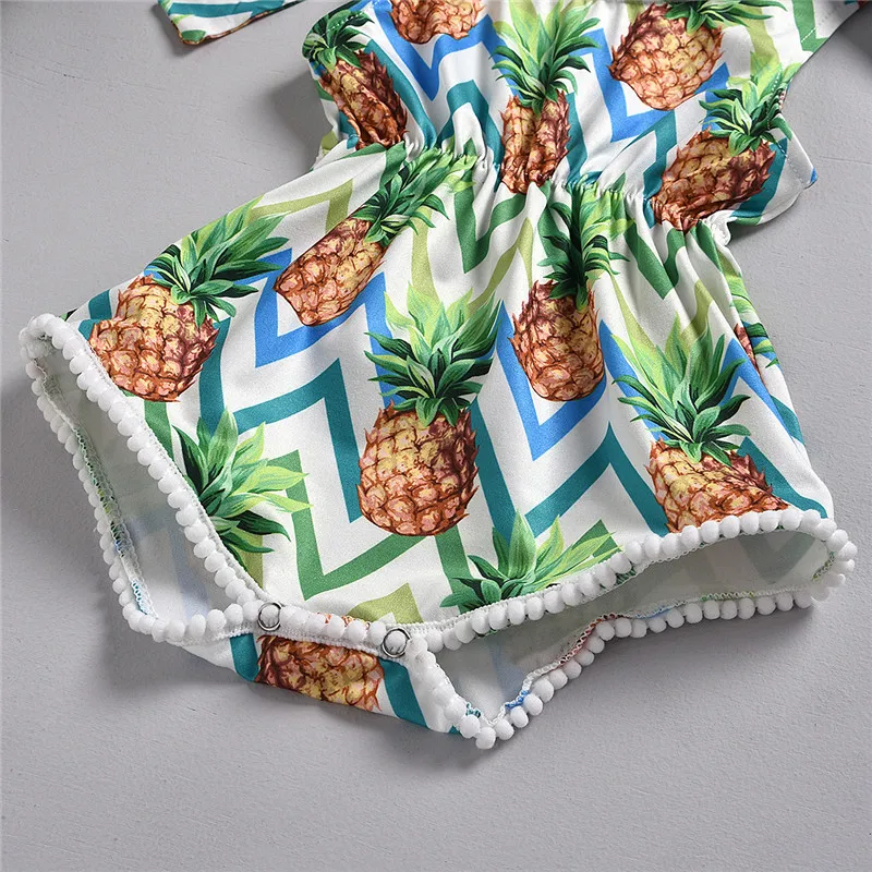 Baby Girls Summer Beach Romper Outfit Cotton Sleeveless Romper Baby Girl Sling Cute Pineapple Print Button Design Jumpsuit 3-18M
Baby Girls Summer Beach Romper Outfit Cotton Sleeveless Romper Baby Girl Sling Cute Pineapple Print Button Design Jumpsuit 3-18M