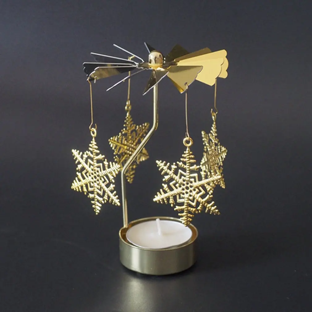 Silver Gold Snow Pattern Candlesticks Rotating Romantic Spinning Carrousel Tea Light Candle Holder Christmas Home Party
Silver Gold Snow Pattern Candlesticks Rotating Romantic Spinning Carrousel Tea Light Candle Holder Christmas Home Party