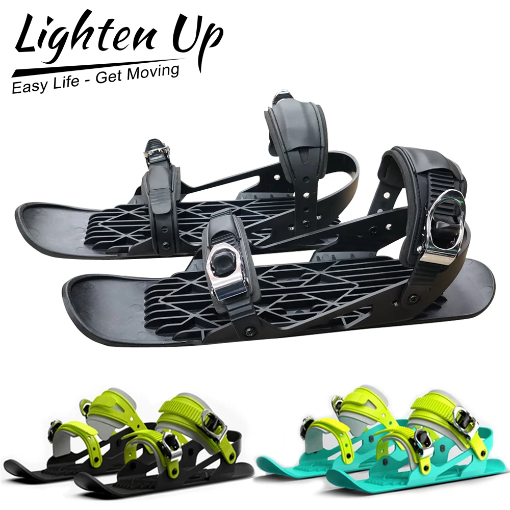 

LightenUp Mini Ski Skates Snow Outdoor Adjustable Mini Skiing Sled Snowboard Boots Ski Snow Skate Shoes Snow Board Combine