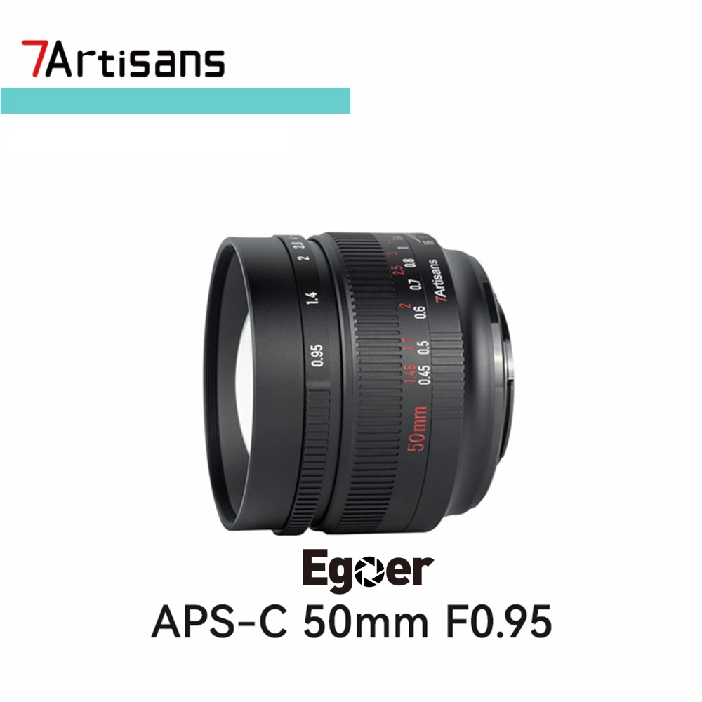 7artisans 50mm F0.95 APS-C Large Aperture Manual Focus Lens for Sony E /Canon M /Fuji X /M43 /Nikon Z Mount Mirrorless Cameras
7artisans 50mm F0.95 APS-C Large Aperture Manual Focus Lens for Sony E /Canon M /Fuji X /M43 /Nikon Z Mount Mirrorless Cameras
