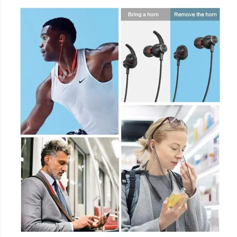 Bluetooth 5.0 Earphones Wireless Headphone Sports Waterproof Earbuds Headsets Neck-hanging Metal Magnetic Bluetooth Headset
Bluetooth 5.0 Earphones Wireless Headphone Sports Waterproof Earbuds Headsets Neck-hanging Metal Magnetic Bluetooth Headset