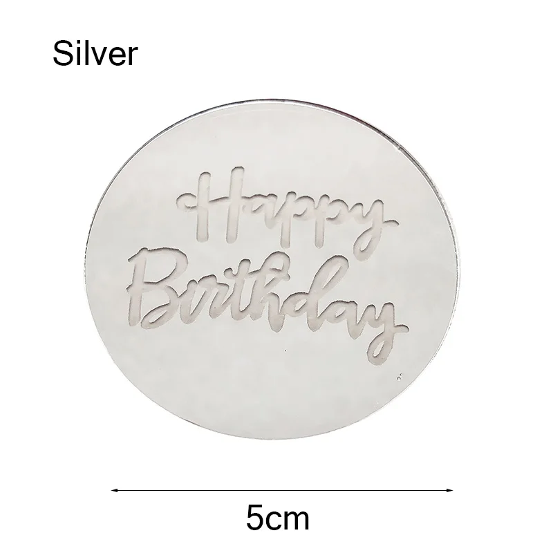 1pc New 5cm Gold Circle Happy Birthday Cupcake Topper Acrylic Round Engraved Cake Topper for Birthday Party Cake Decorations
1pc New 5cm Gold Circle Happy Birthday Cupcake Topper Acrylic Round Engraved Cake Topper for Birthday Party Cake Decorations