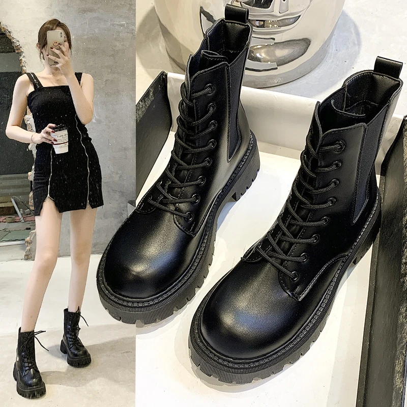 Ankle Boots for Women 2021 Autumn Motorcycle Boots Thick Heel Platform Shoes Woman Slip on Round Toe Fashion Boots
Ankle Boots for Women 2021 Autumn Motorcycle Boots Thick Heel Platform Shoes Woman Slip on Round Toe Fashion Boots