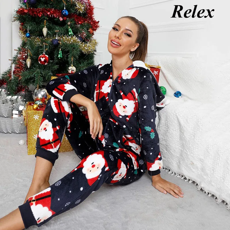 Женская Слитная пижама с принтом Санта-Клауса, зима 2021, Новое поступление, женская теплая фланелевая Домашняя одежда, свободная Милая Слитн...
Женская Слитная пижама с принтом Санта-Клауса, зима 2021, Новое поступление, женская теплая фланелевая Домашняя одежда, свободная Милая Слитн...